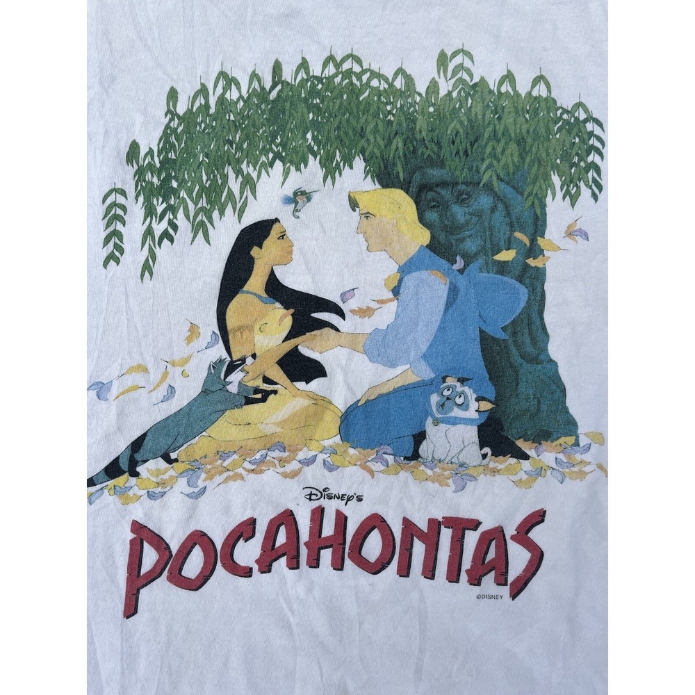 Walt Disney Pocahontas Hanes Tee T Shirt Size XL Made In Mexico Vintage 90's
